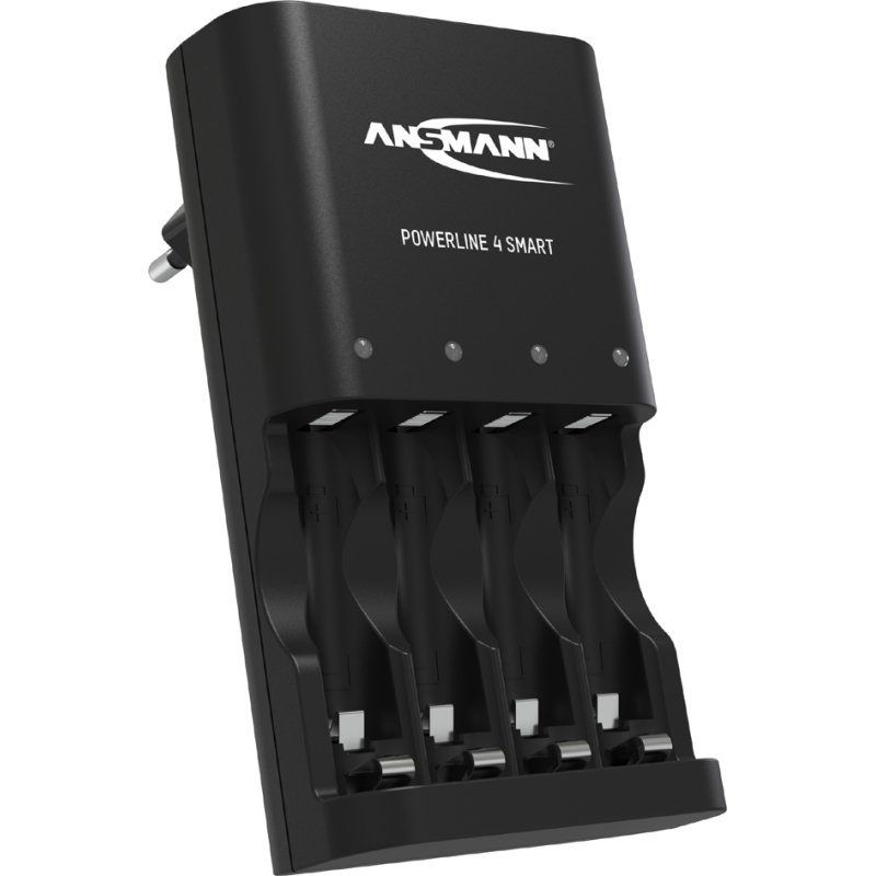 ANSMANN Powerline 4 Smart batterijlader, intelligente lading, zwart, AA/AAA