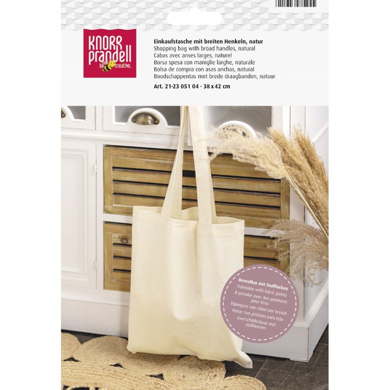 KNORR prandell sac à provisions en coton, 380 × 420 mm, blanc, 100% coton