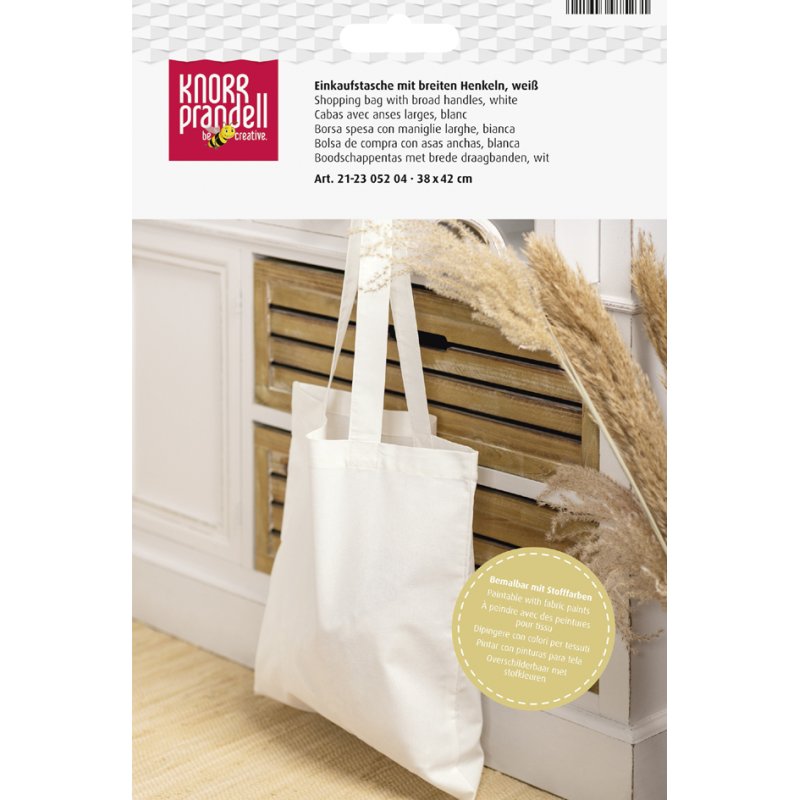 KNORR prandell sac à provisions en coton, 380 × 420 mm, blanc, 100% coton