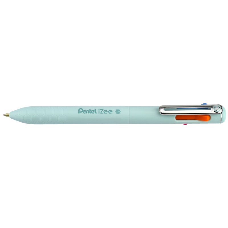 Pentel Stylo 4 couleurs iZee, rechargeable, blanc, 0,5 mm