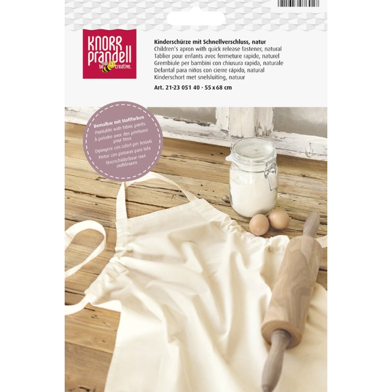 KNORR prandell kinderkeukenschort, naturel, 100% katoen, 550×660 mm