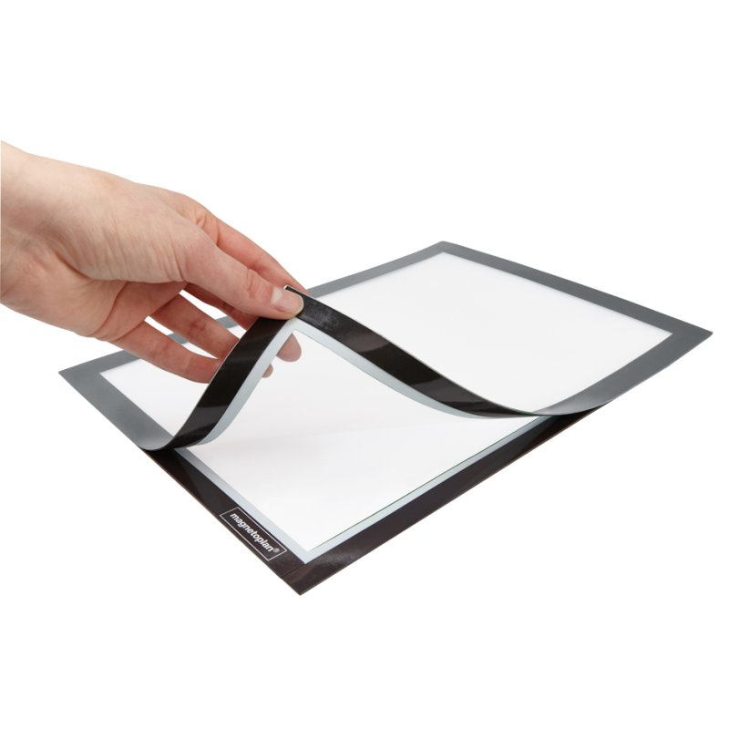 magnetoplan Porte-documents magnétique A4, argent, 2 pièces