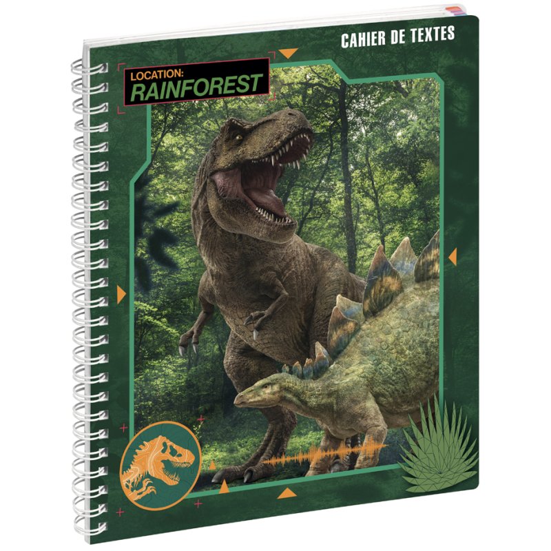 EXACOMPTA cahier Jurassic World Dinos, vert, reliure spirale, 170×220 mm, 148 pages