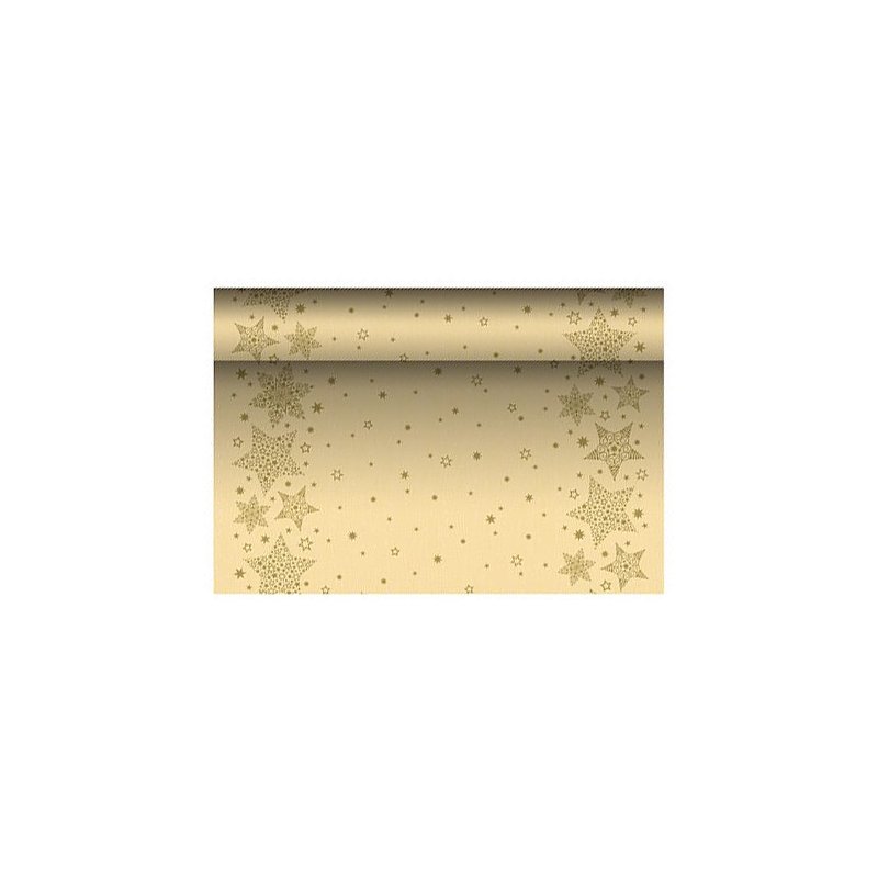 PAPSTAR Chemin de table Noël Christmas Shine, crème, 400×3000 mm