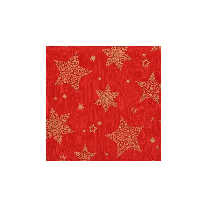 Serviettes motif Noël 'Christmas Shine', couleur crème