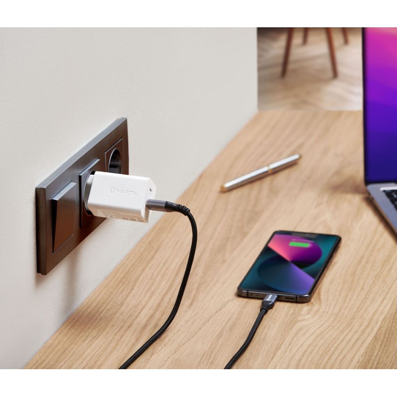 VARTA oplaadkabel USB-A naar USB-C, 2 meter, 60 watt