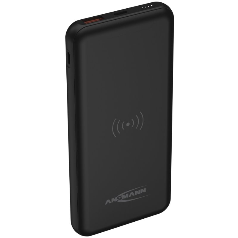 ANSMANN powerbank PB218, draadloos, zwart, 10.000 mAh