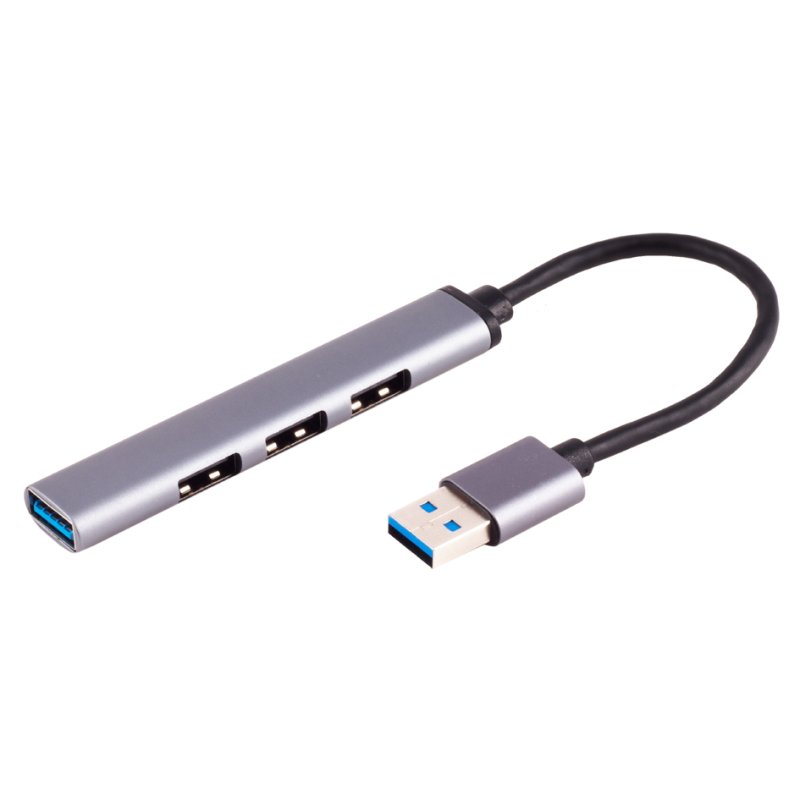 shiverpeaks Hub USB-A 3.0, 4 ports, aluminium, slim