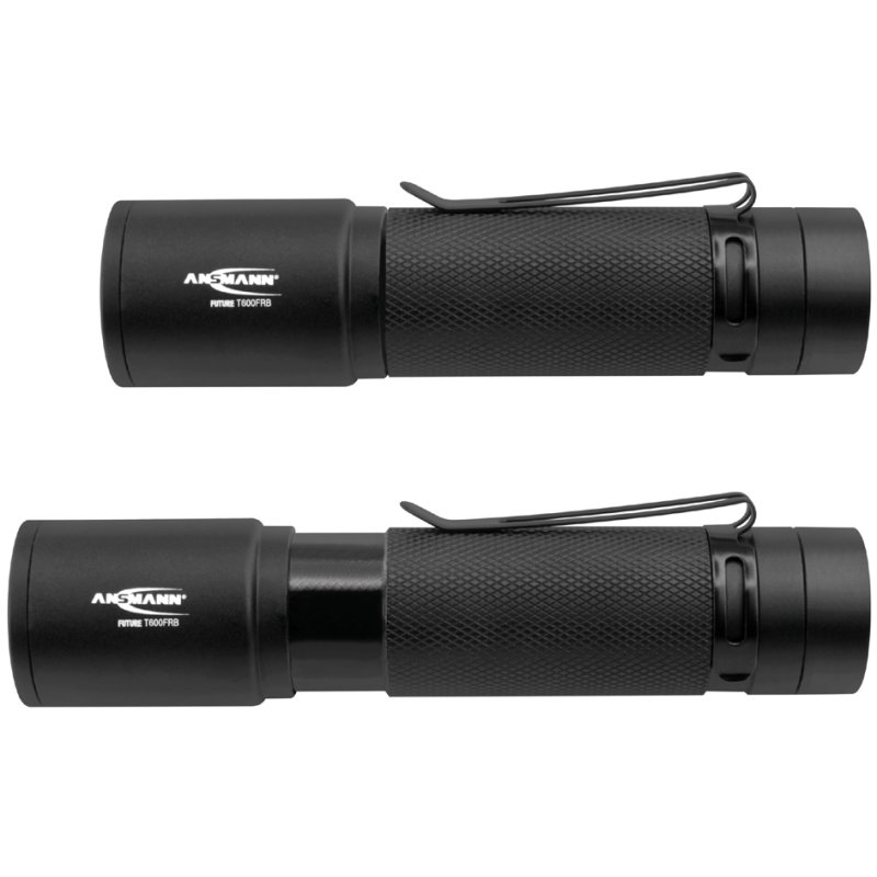 ANSMANN LED zaklamp Future T600FRB, oplaadbaar, zwart, 620 lumen