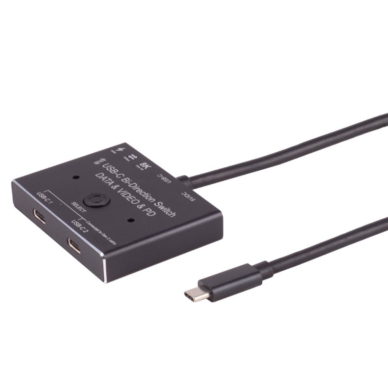 shiverpeaks Commutateur USB-C bidirectionnel, noir, USB 3.2 Gen 2