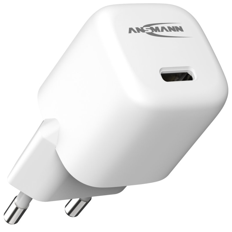 ANSMANN USB-wandlader HC120PD-mini, 20 Watt, wit, GaN-technologie