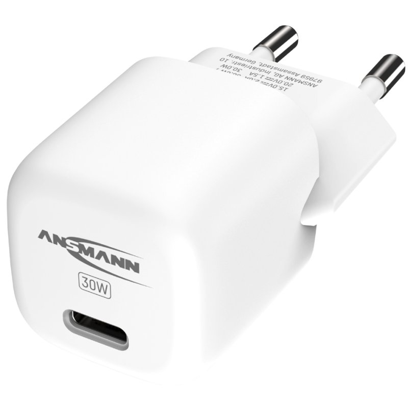 ANSMANN USB-lader HC130PD-mini, 30 watt, wit, USB-C