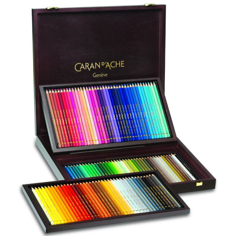 CARAN D'ACHE PABLO coloured pencils, wooden case, 120 pcs