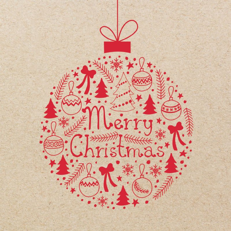 PAPSTAR serviettes de Noël Boule de Noël, 330×330 mm, 3 plis, 20 pièces