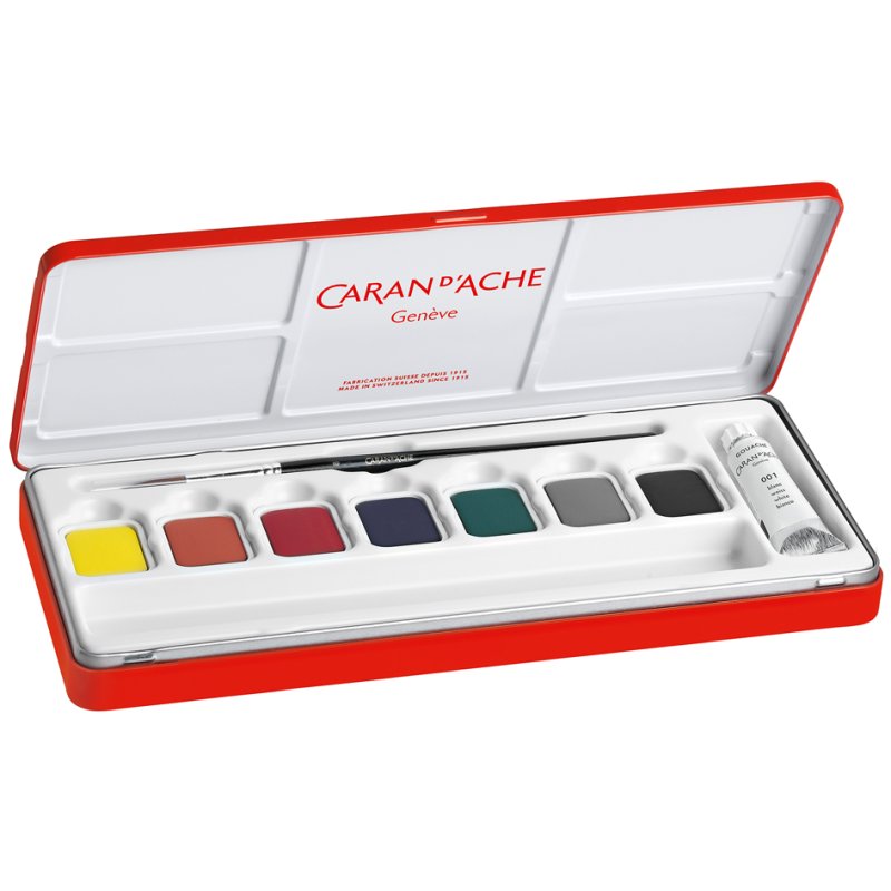 CARAN D'ACHE gouache studio set, 15 pièces, étui métallique