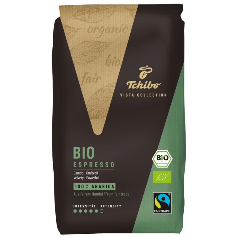 Tchibo Vista Bio grains de café espresso, biologique, Équitable, 1000 g