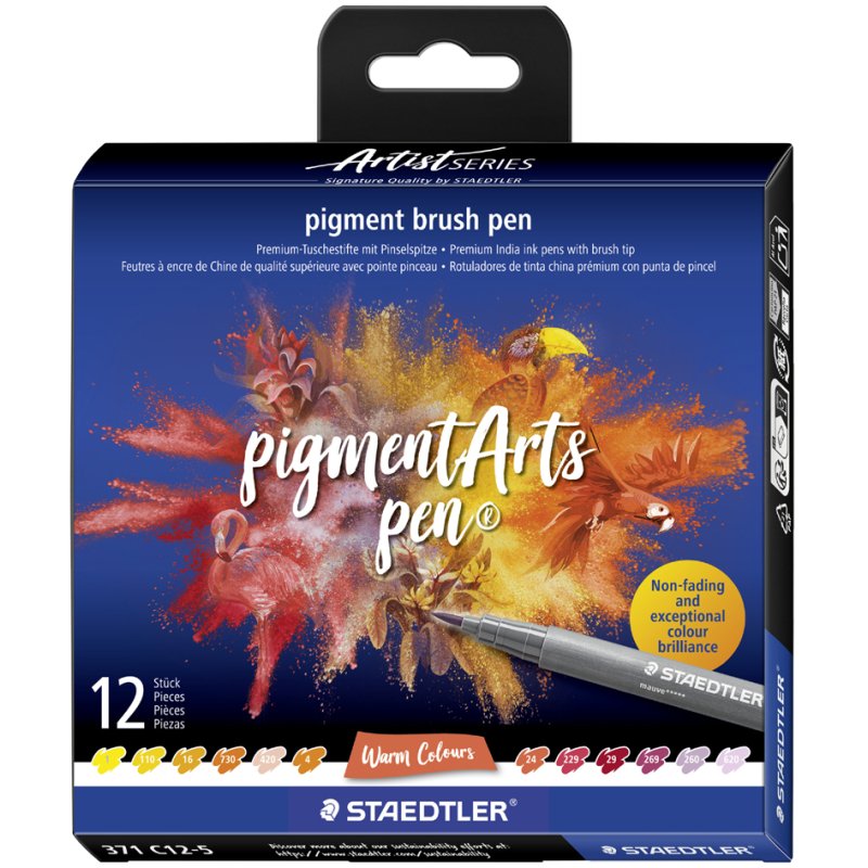 STAEDTLER brush pen Nature Colours, permanent, 12 pièces