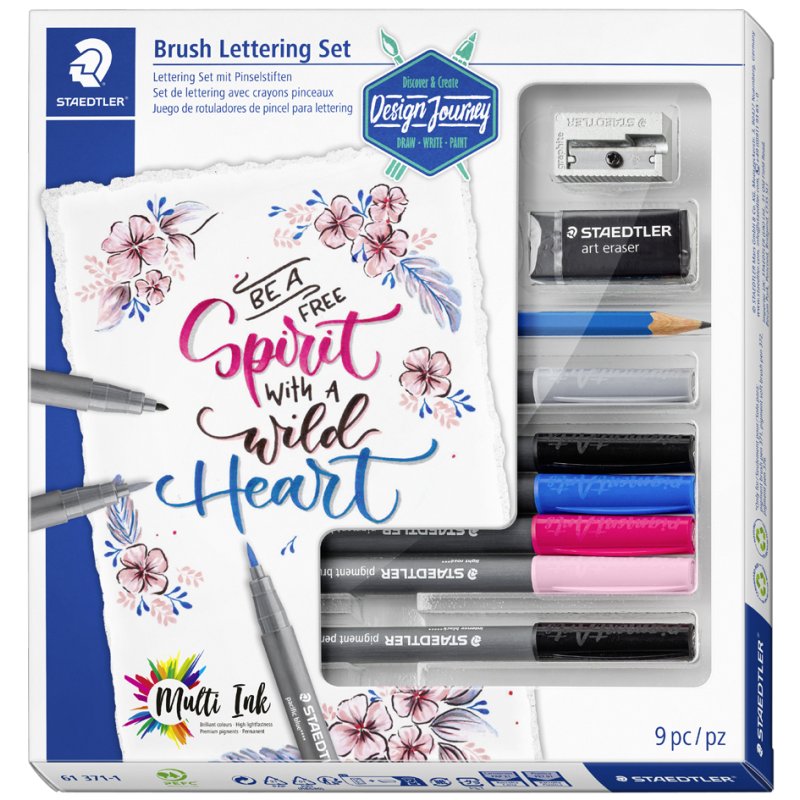 STAEDTLER Brush Lettering Set, 9-piece