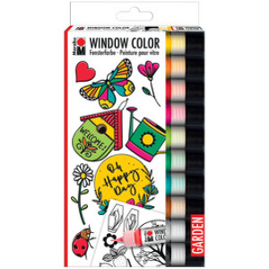 Marabu raamverfset Tuin, 10 kleuren, 10 × 25 ml