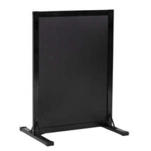 Securit stoepbord WOODY, zwart krijt, 560×750 mm, kiefernhout