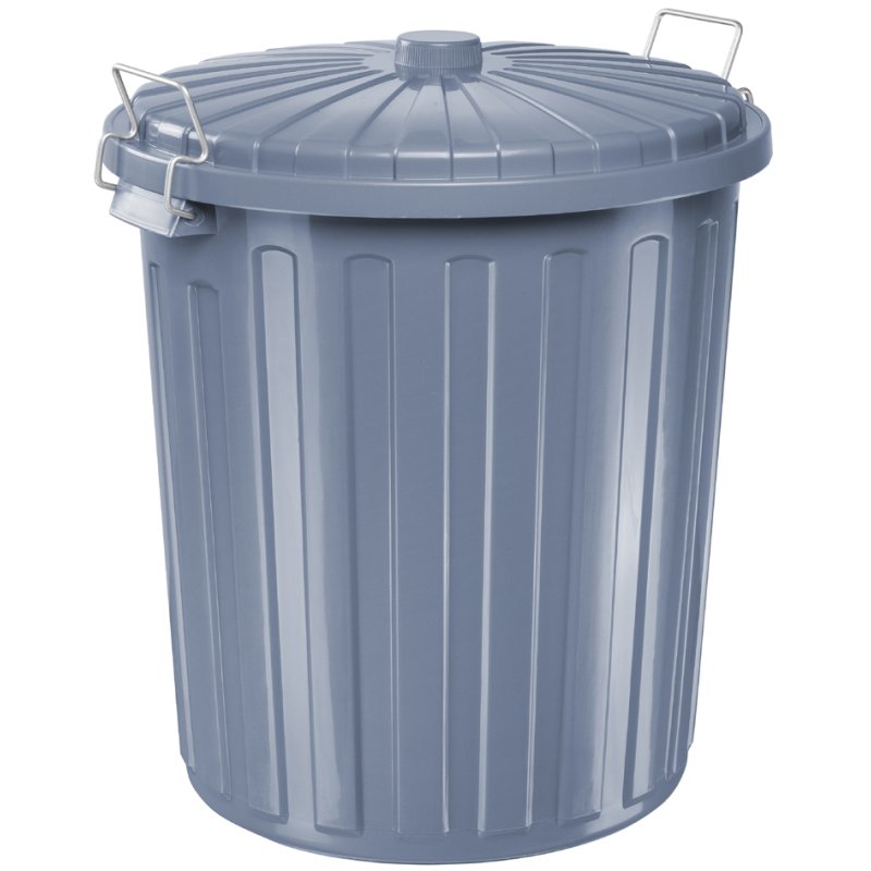 helit afvalbak the big boy, met deksel, grijs, 55 liter
