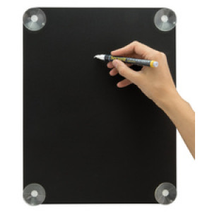 Securit raam krijtbord A4, dubbelzijdig, zwart, 271×356 mm