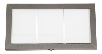 Securit LED-vitrinekast COATED STEEL, 6 × A4, afsluitbaar, RVS