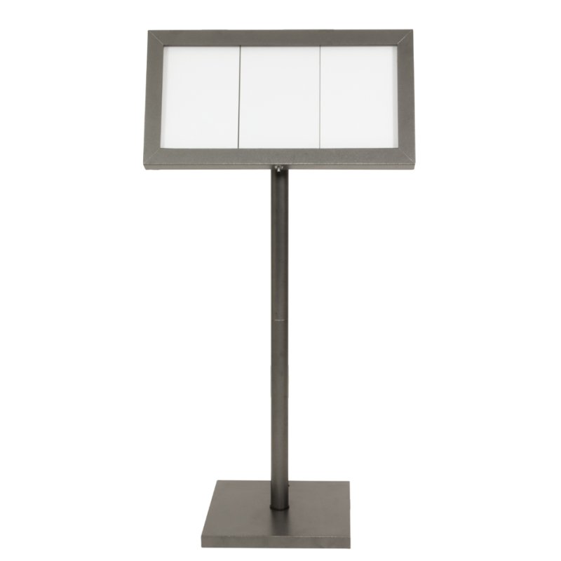 Securit Vitrine murale LED COATED STEEL, verrouillable, 3×A4, acier inoxydable