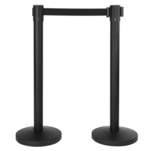 Securit afzetpalen systeem RETRACTABLE, zwart, 2 stuks, 930 mm