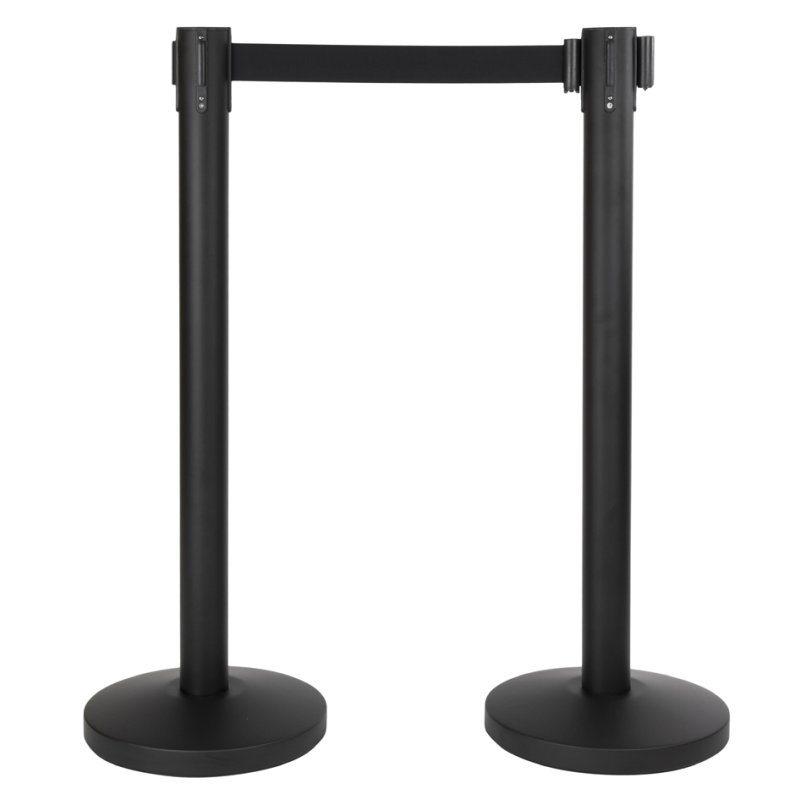 Securit afzetpalen systeem RETRACTABLE, zwart, 2 stuks, 930 mm