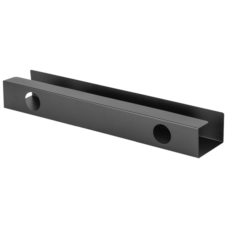 DIGITUS kabelgoot onder bureau, zwart, 600×76×114 mm, staal