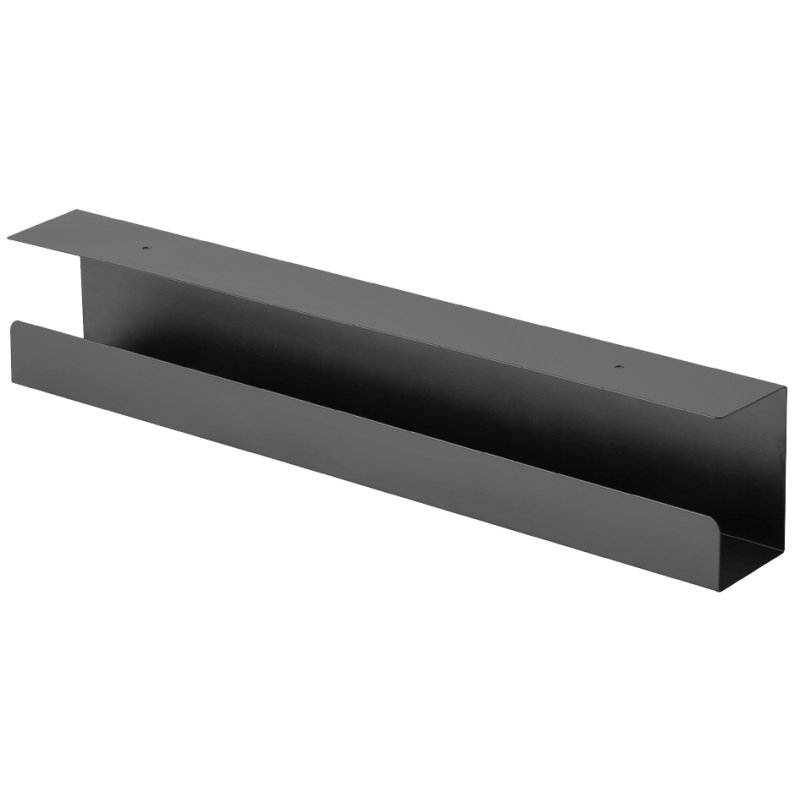 DIGITUS kabelgoot onder bureau, zwart, 600×76×114 mm, staal