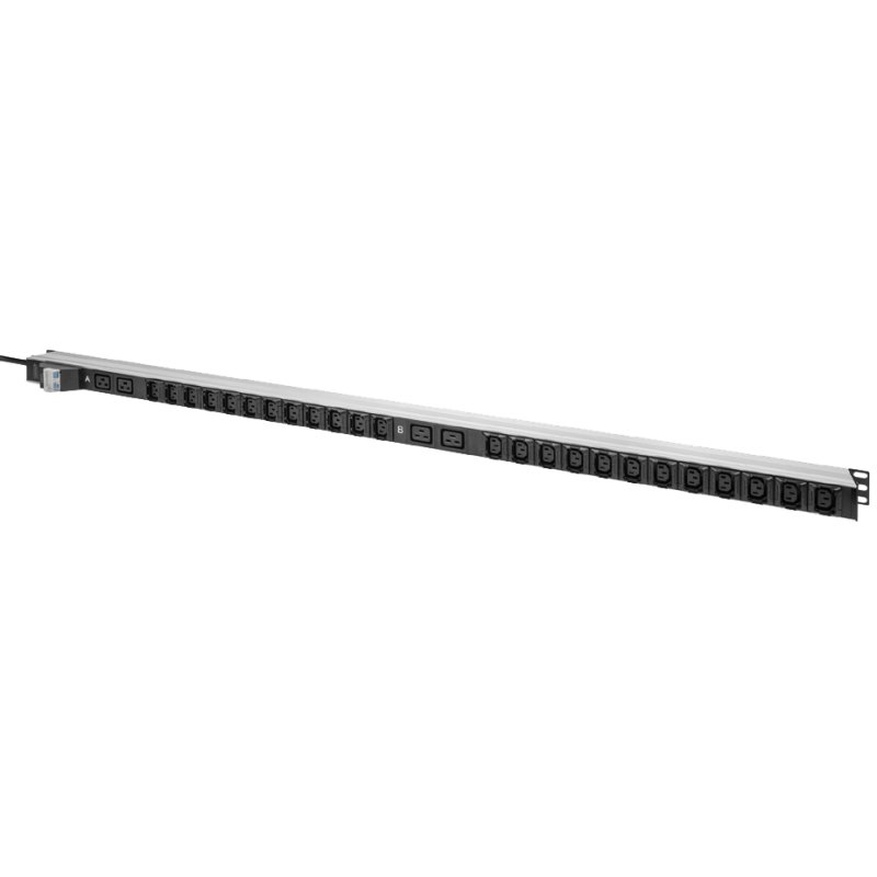 DIGITUS Barrette multiprise 19 pouces, 28 prises, noir, 32A