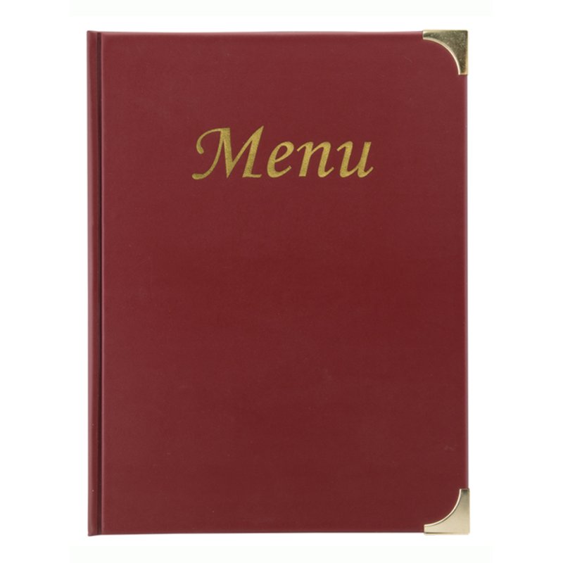 Securit menumap Basic, A5, rouge bordeaux, 4 pochettes intégrées