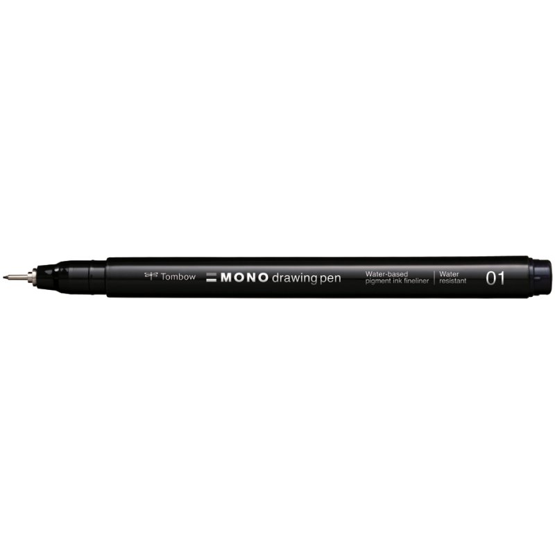 TOMBOW fineliner tekenstift, zwart, 0,25 mm, metalen punt