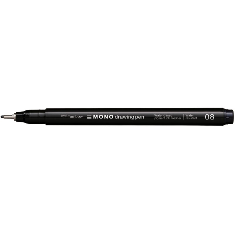 TOMBOW fineliner tekenstift, zwart, 0,25 mm, metalen punt