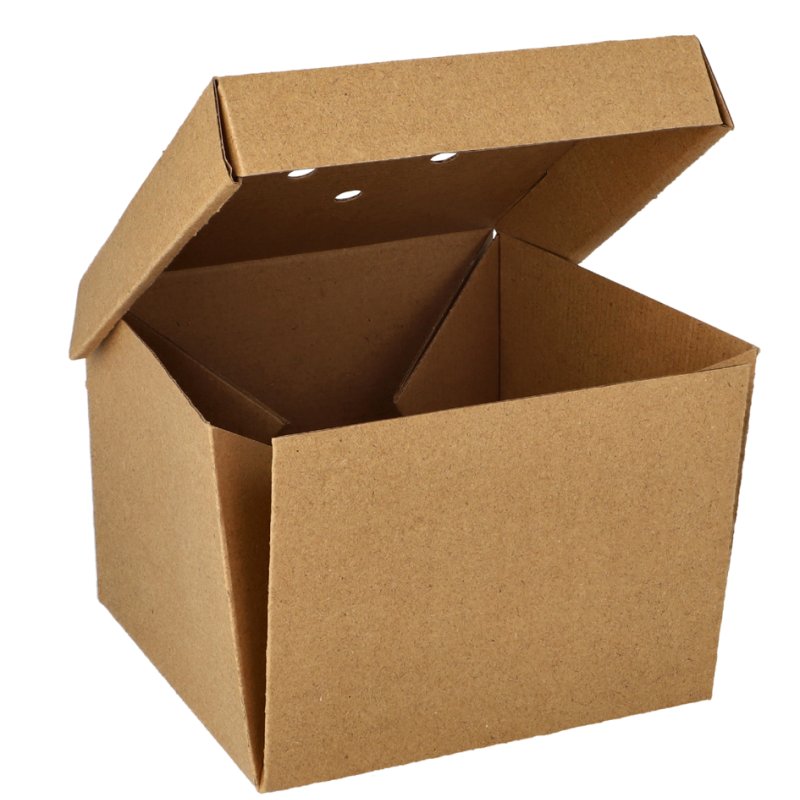 PAPSTAR boîte burger pliable, kraft, 130×130×100 mm, 20 pièces