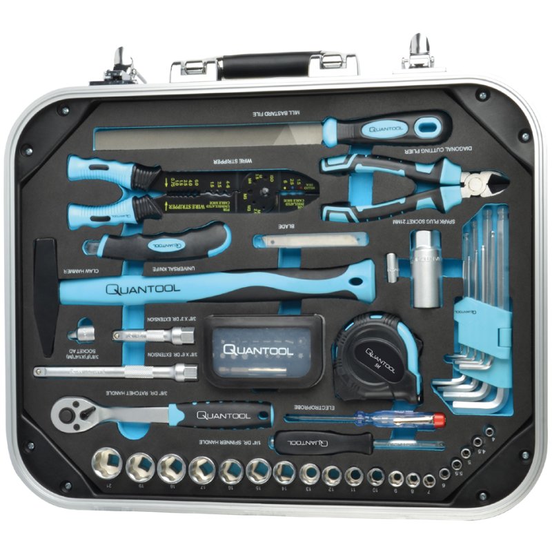 QUANTOOL jeu d'outils 110 pièces, en mallette