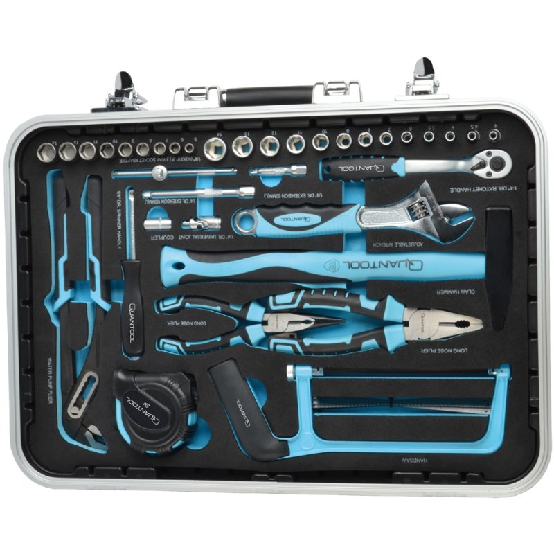 QUANTOOL Ensemble d'outils, 98 pièces, en mallette
