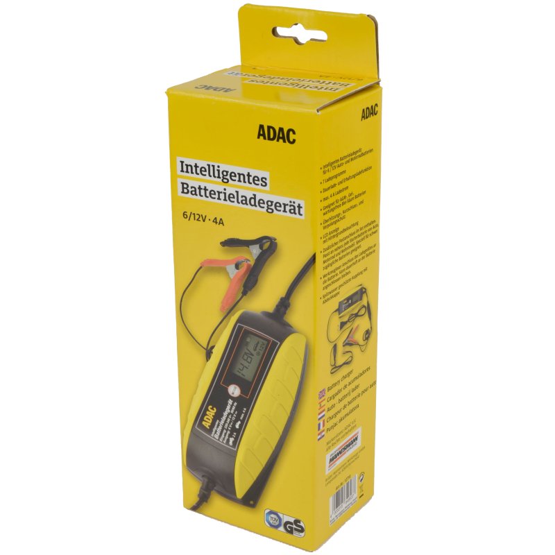 BRÜDER MANNESMANN acculader 4A 6/12V, auto en motor, zwart/geel