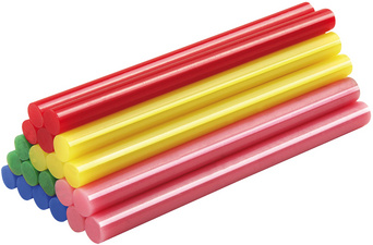 BRÜDER MANNESMANN lijmsticks glitter gekleurd, 7 mm, 100 mm, 20 stuks