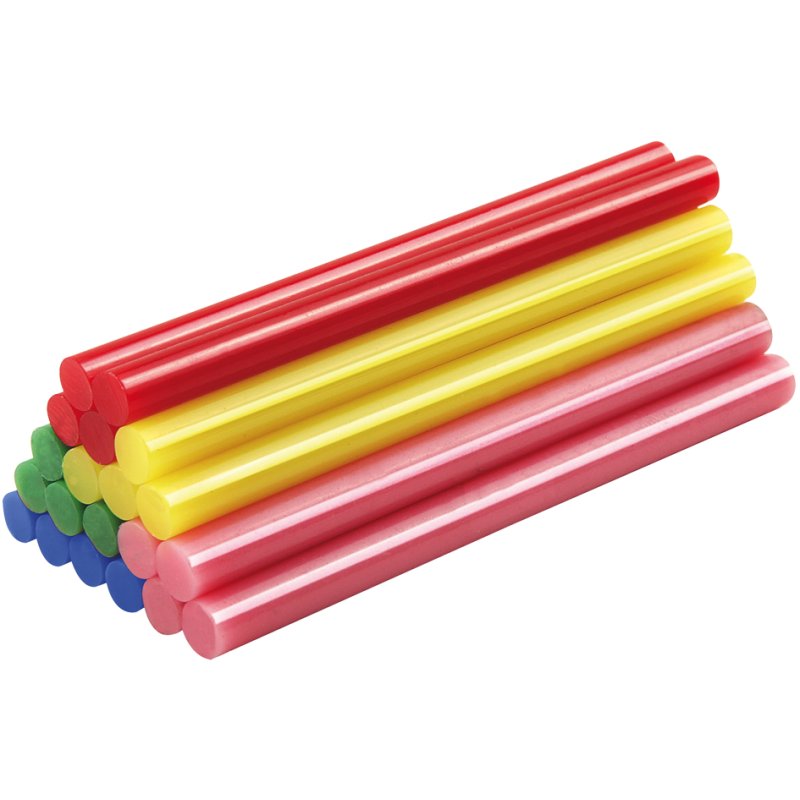 BRÜDER MANNESMANN bâtons de colle colorés, 7 mm, 100 mm, 20 pièces