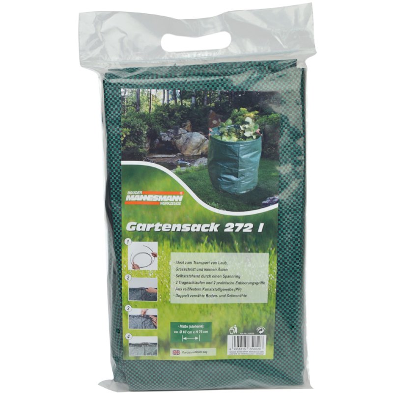 BRÜDER MANNESMANN sac de jardin, 272 litres, vert, polypropylène