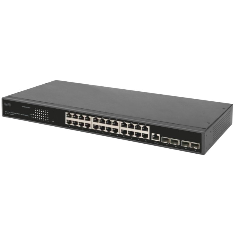 DIGITUS Commutateur Ethernet Gigabit, 19 pouces, 24 ports, 10G SFP+