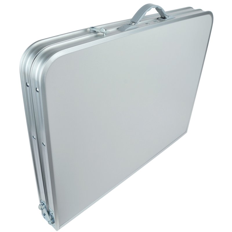 BRÜDER MANNESMANN table de camping, pliable, 2 hauteurs réglables, cadre aluminium