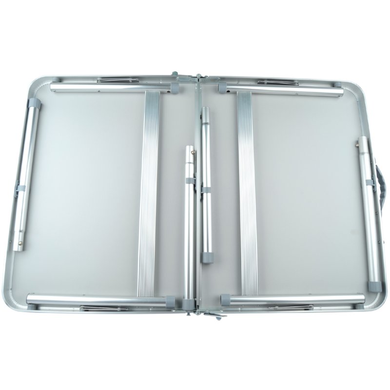 BRÜDER MANNESMANN table de camping, pliable, 2 hauteurs réglables, cadre aluminium