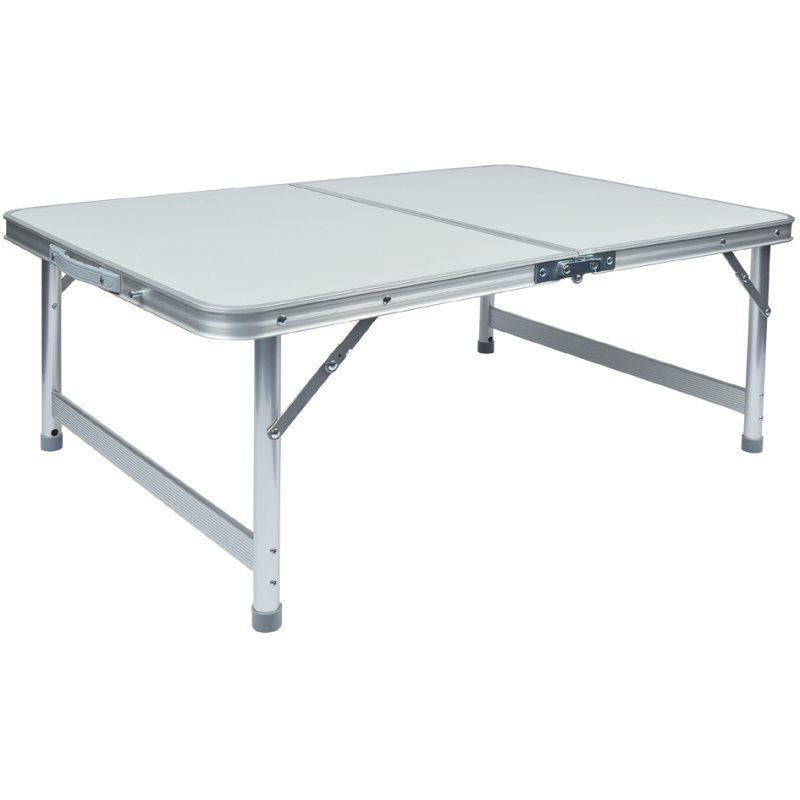 BRÜDER MANNESMANN table de camping, pliable, 2 hauteurs réglables, cadre aluminium