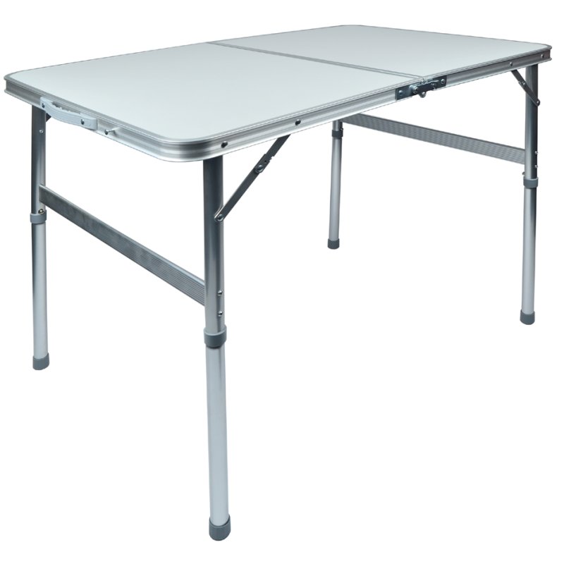 BRÜDER MANNESMANN table de camping, pliable, 2 hauteurs réglables, cadre aluminium