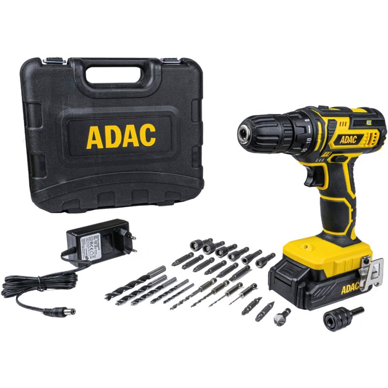 BRÜDER MANNESMANN ADAC perceuse-visseuse à batterie, 20V, Li-Ion, avec mallette