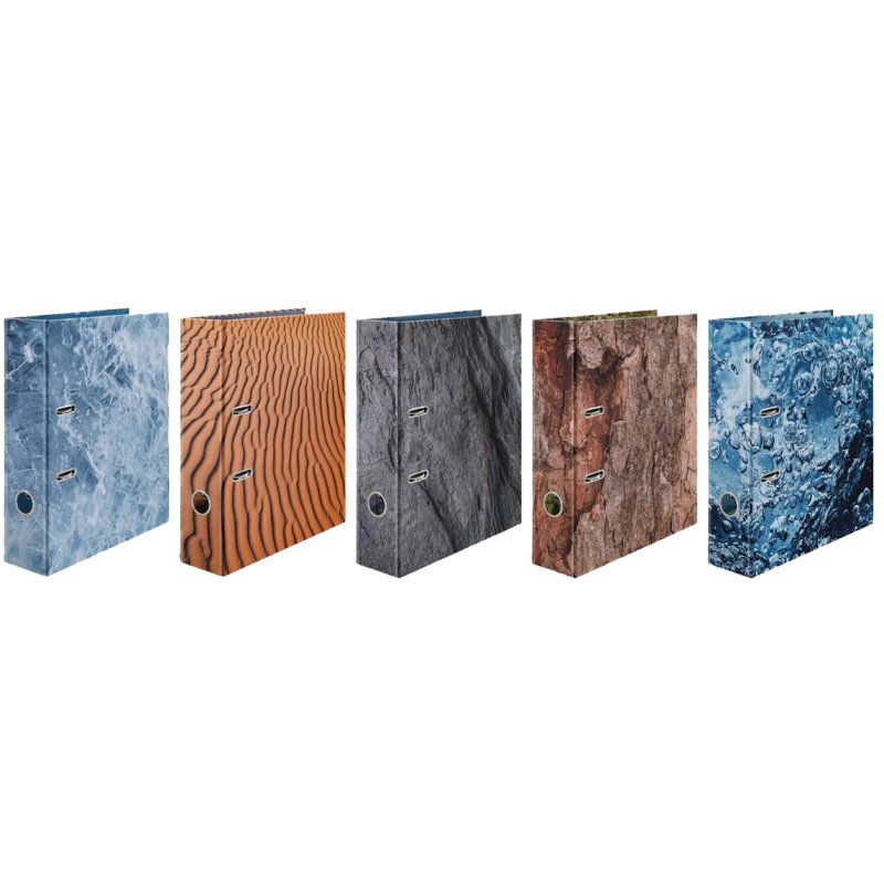 HERMA lever arch file assortment Nature, nature designs, 70 mm, 5 pieces